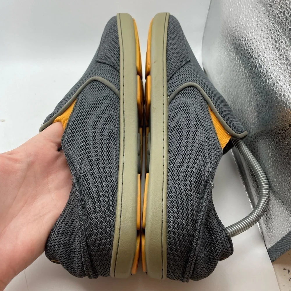 Olukai Nohea gray mesh men’s loafers size 8
